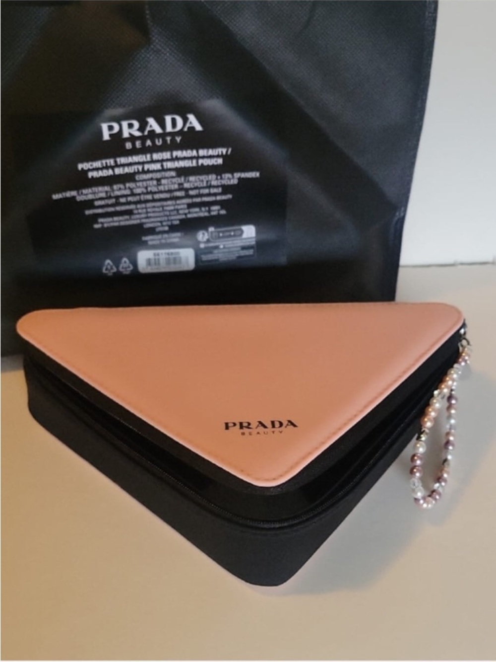Prada Pink Triangle Pouch - Picture 6 of 9